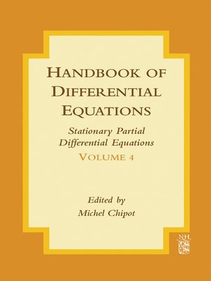 cover image of Handbook of Differential Equations: Stationary Partial Differential Equations, Volume 4